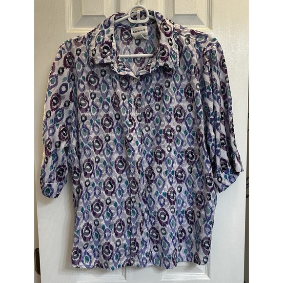 BonWorth Tops - Women's BonWorth‎ Button Up Blouse Print Petite Small